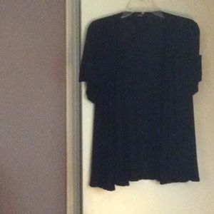 Basic Black Open Front Swing Style Top